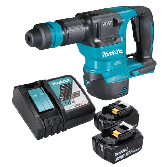 Makita DHK 180 RT marteau burineur sur batterie 18 V 3,1 J SDS Plus sans balais + 2x batterie 5,0 Ah + chargeur