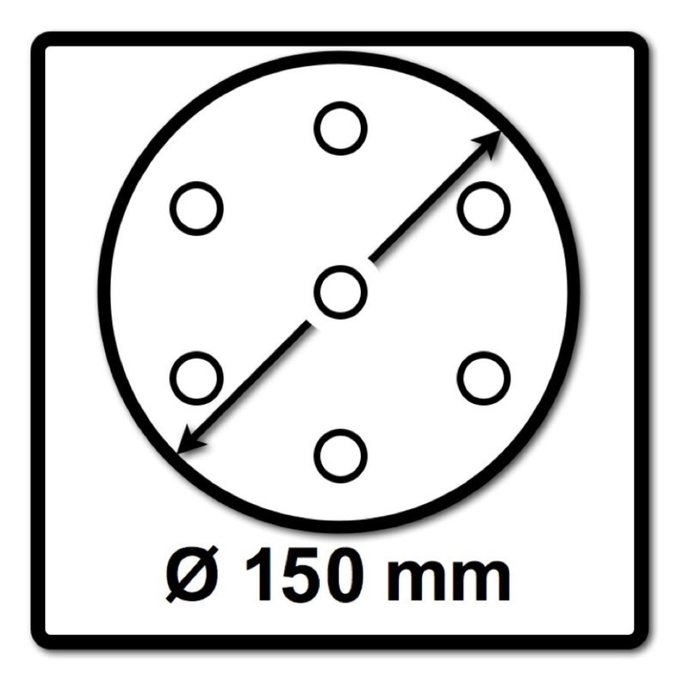 Mirka BASECUT Schleifscheiben 150 mm P180 100 Stk. ( 2261109918 ) Grip 15 Loch