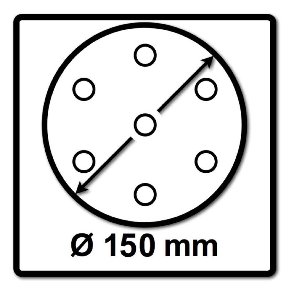 Disques abrasifs Mirka BASECUT 150 mm P320 100 pièces (2261109932) Grip 15 trous