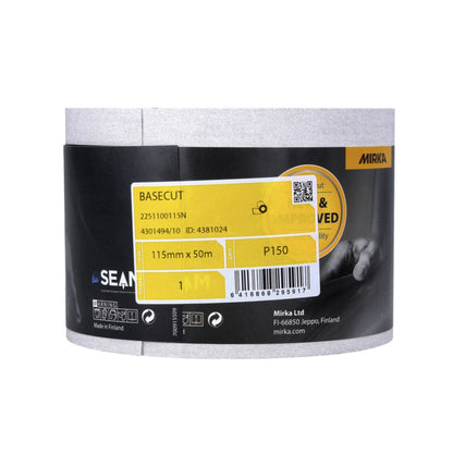 Mirka BASECUT Schleifpapier 115 mm x 50 m P150 Schleifrolle ( 2251100115N ) Universal Schleifpapier