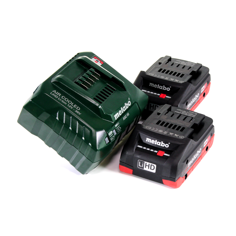 Metabo FSD 36-18 LTX BL 40 débroussailleuse sur batterie 36 V (2x 18 V) manche rond sans balais + 2x batterie 4,0 Ah + chargeur