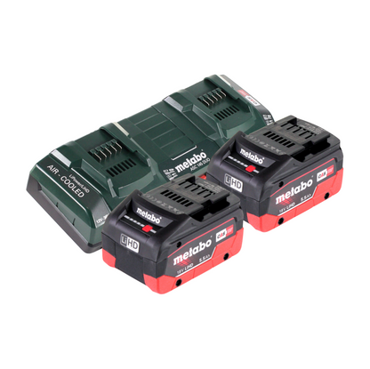 Metabo FSD 36-18 LTX BL 40 débroussailleuse sur batterie 36 V (2x 18 V) manche rond sans balais + 2x batterie 5,5 Ah + double chargeur