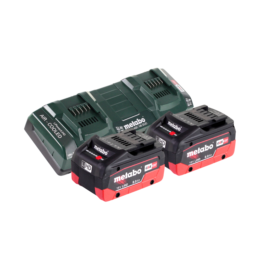 Metabo FSD 36-18 LTX BL 40 débroussailleuse sur batterie 36 V (2x 18 V) manche rond sans balais + 2x batterie 8,0 Ah + double chargeur