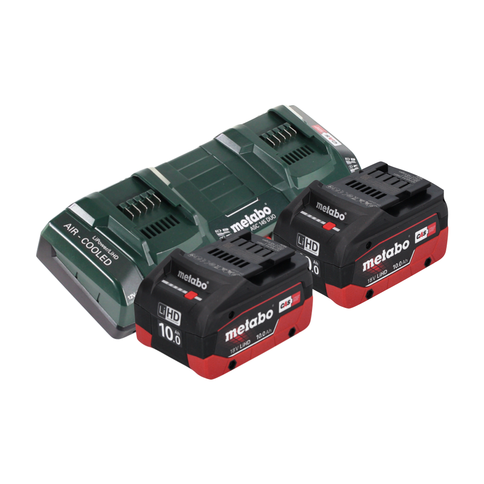 Metabo FSD 36-18 LTX BL 40 débroussailleuse sur batterie 36 V (2x 18 V) manche rond sans balais + 2x batterie 10,0 Ah + double chargeur