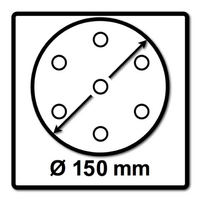 Mirka BASECUT Schleifscheiben 150 mm P100 200 Stk. ( 2x 2261109910 ) Grip 15 Loch