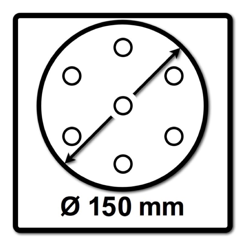 Disques abrasifs Mirka BASECUT 150 mm P100 400 pièces (4x 2261109910) Grip 15 trous