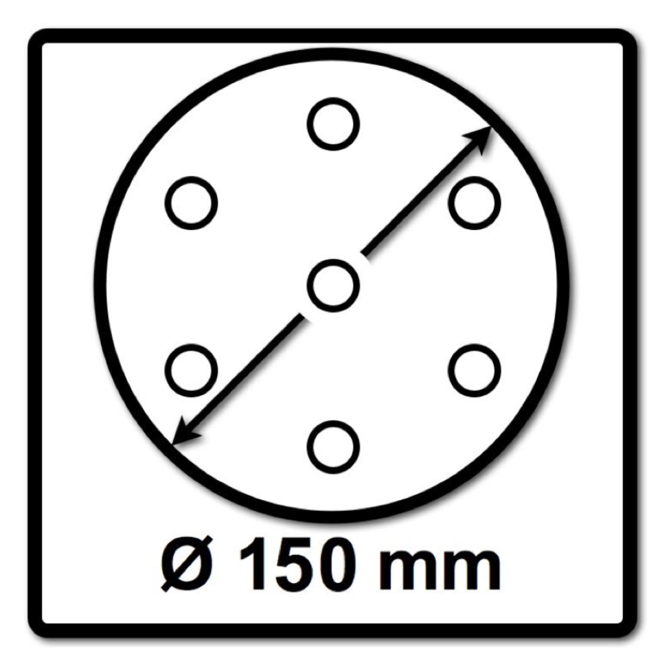 Disques abrasifs Mirka BASECUT 150 mm P800 200 pièces (2x 2261109981) Grip 15 trous