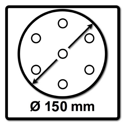 Mirka BASECUT Schleifscheiben 150 mm P800 200 Stk. ( 2x 2261109981 ) Grip 15 Loch