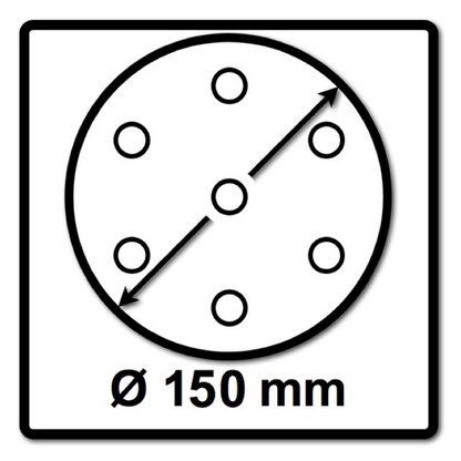 Disques abrasifs Mirka BASECUT 150 mm P320 200 pièces (2x 2261109932) Grip 15 trous