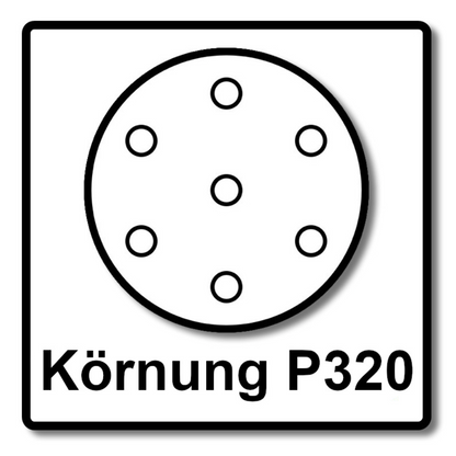 Mirka BASECUT Schleifscheiben 150 mm P320 200 Stk. ( 2x 2261109932 ) Grip 15 Loch