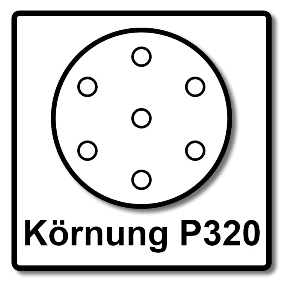 Mirka BASECUT Schleifscheiben 150 mm P320 400 Stk. ( 4x 2261109932 ) Grip 15 Loch