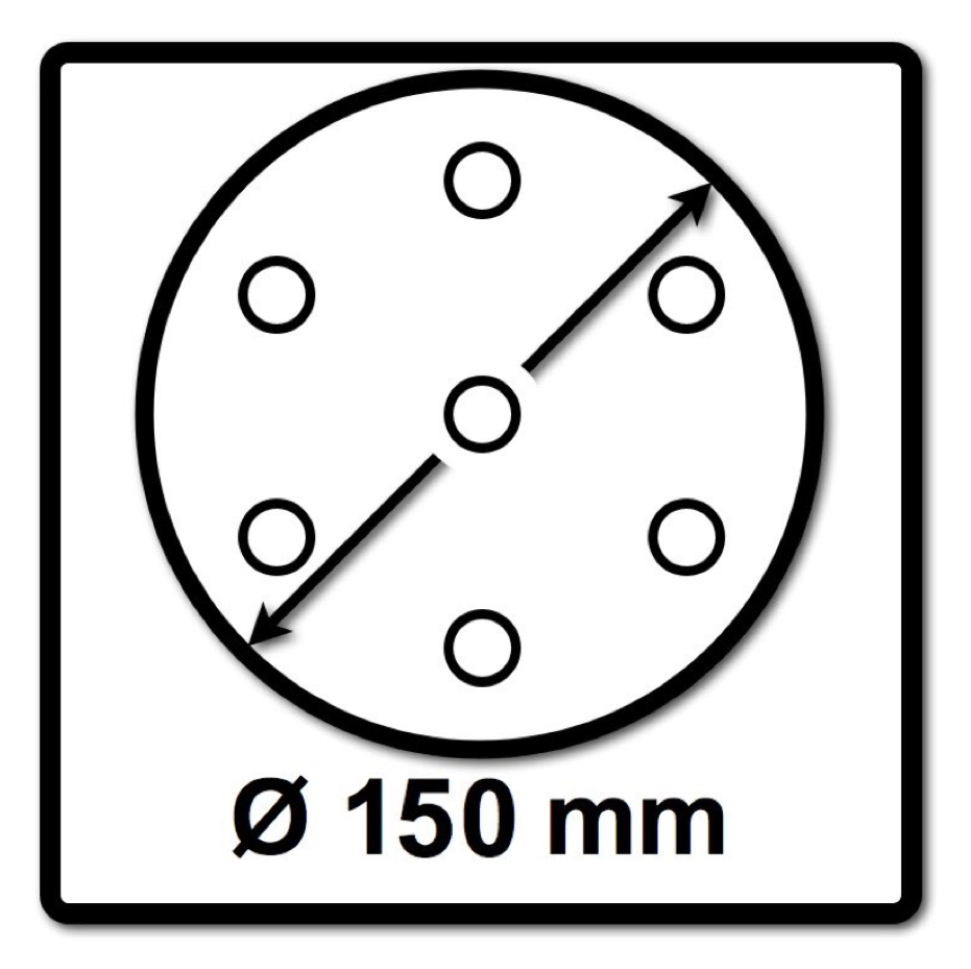 Disques abrasifs Mirka BASECUT 150 mm P220 400 pièces (4x 2261109922) Grip 15 trous