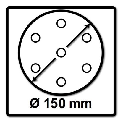 Mirka BASECUT Schleifscheiben 150 mm P180 200 Stk. ( 2x 2261109918 ) Grip 15 Loch