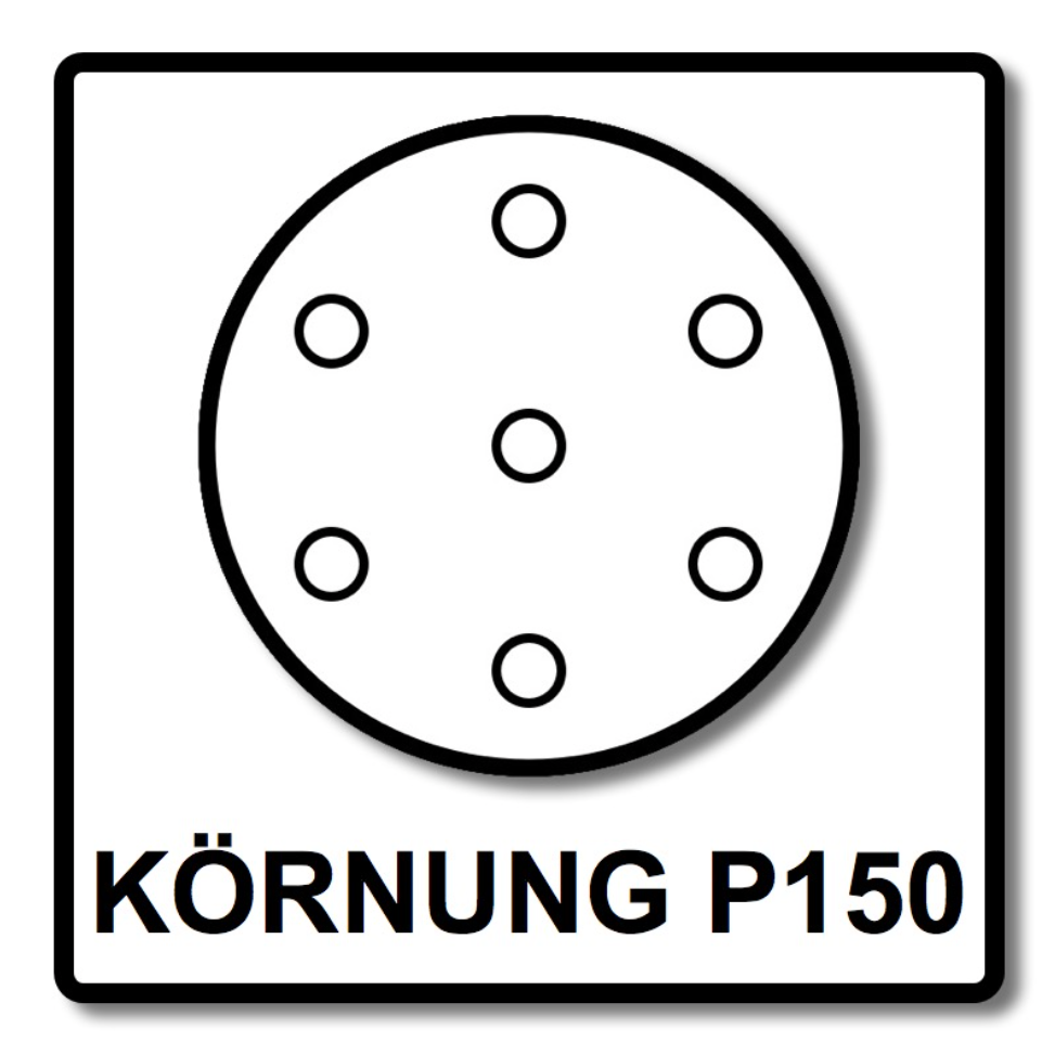 Mirka BASECUT Schleifscheiben 150 mm P150 200 Stk. ( 2x 2261109915 ) Grip 15 Loch