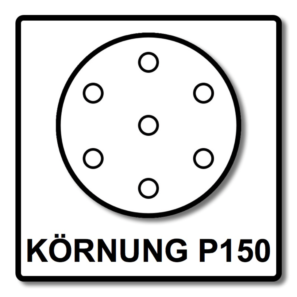 Mirka BASECUT Schleifscheiben 150 mm P150 400 Stk. ( 4x 2261109915 ) Grip 15 Loch