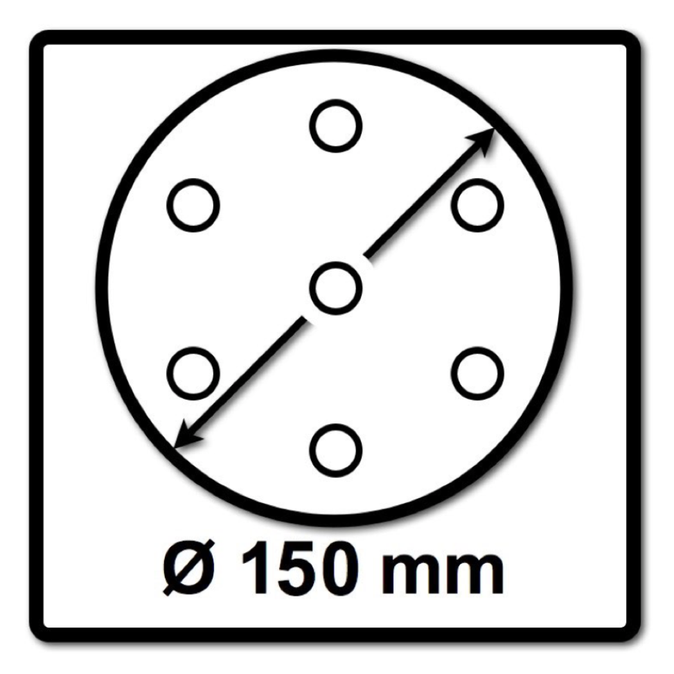 Disques abrasifs Mirka BASECUT 150 mm P120 400 pièces (4x 2261109912) Grip 15 trous