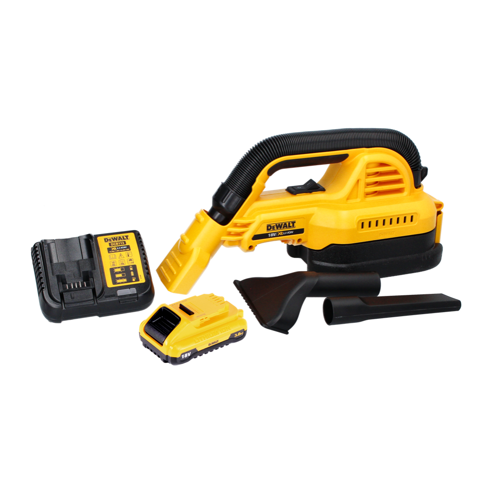 Aspirateur à main sur batterie DeWalt DCV 517 L1 18 V 1,9 L + 1x batterie 3,0 Ah + chargeur