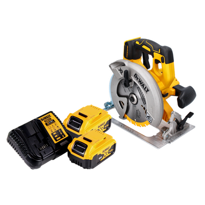 DeWalt DCS 570 P2 Akku Handkreissäge 18 V 184 mm Brushless + 2x Akku 5,0 Ah + Ladegerät - Toolbrothers