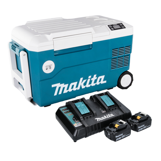 Makita DCW 180 PM glacière et boîte chauffante à batterie 36 V (2x 18 V) 20 L + 2x batterie 4,0 Ah + double chargeur