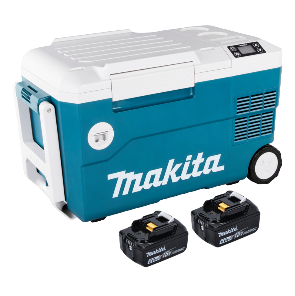 Makita DCW 180 T Akku Kühl und Wärme Box 36 V ( 2x 18 V ) 20 L + 2x Akku 5,0 Ah - ohne Ladegerät