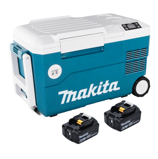 Makita DCW 180 G glacière et boîte chauffante à batterie 36 V (2x 18 V) 20 L + 2x batterie 6,0 Ah - sans chargeur