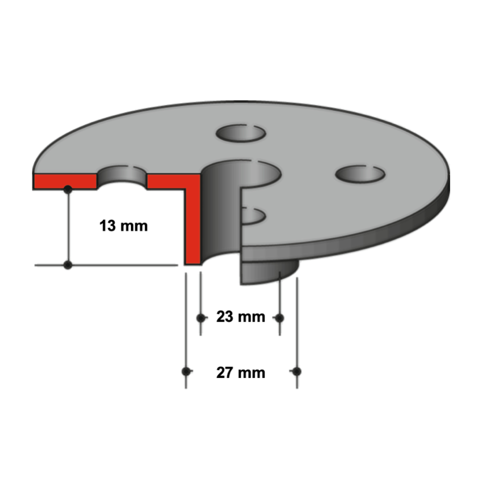 Manchon de copie Makita 27 mm (A-86212) pour toupie RP 0900 / RP 2300 / RT 0700