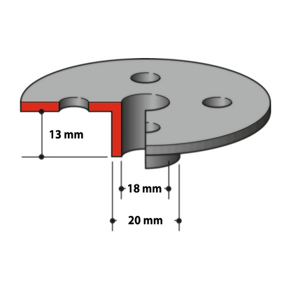 Makita Kopierhülse 20 mm ( 164393-0 ) für Oberfräse RP 0900 / RP 2300 / RT 0700 - Toolbrothers