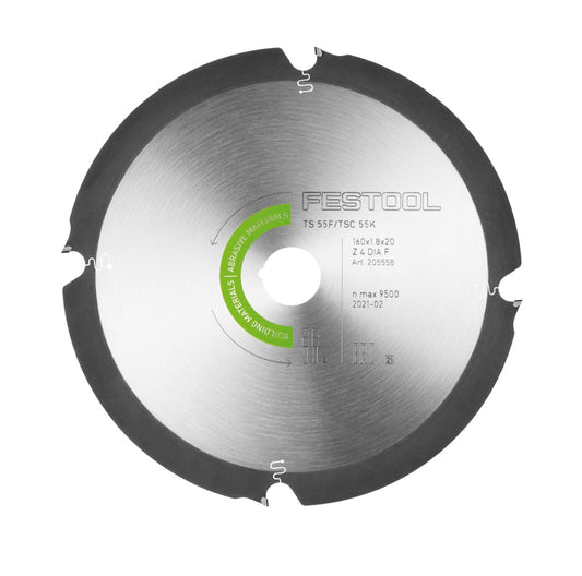 Festool Diamant Kreissägeblatt Abrasive Materials DIA 160 x 1,8 x 20 mm F4 ( 205558 ) für Tauchsägen TS 55 F & TSC 55 K - Toolbrothers