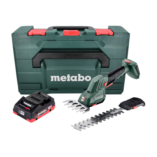 Metabo SGS 18 LTX Q Akku Gras und Strauchschere 18 V + 1x Akku 4,0 Ah + metaBOX - ohne Ladegerät