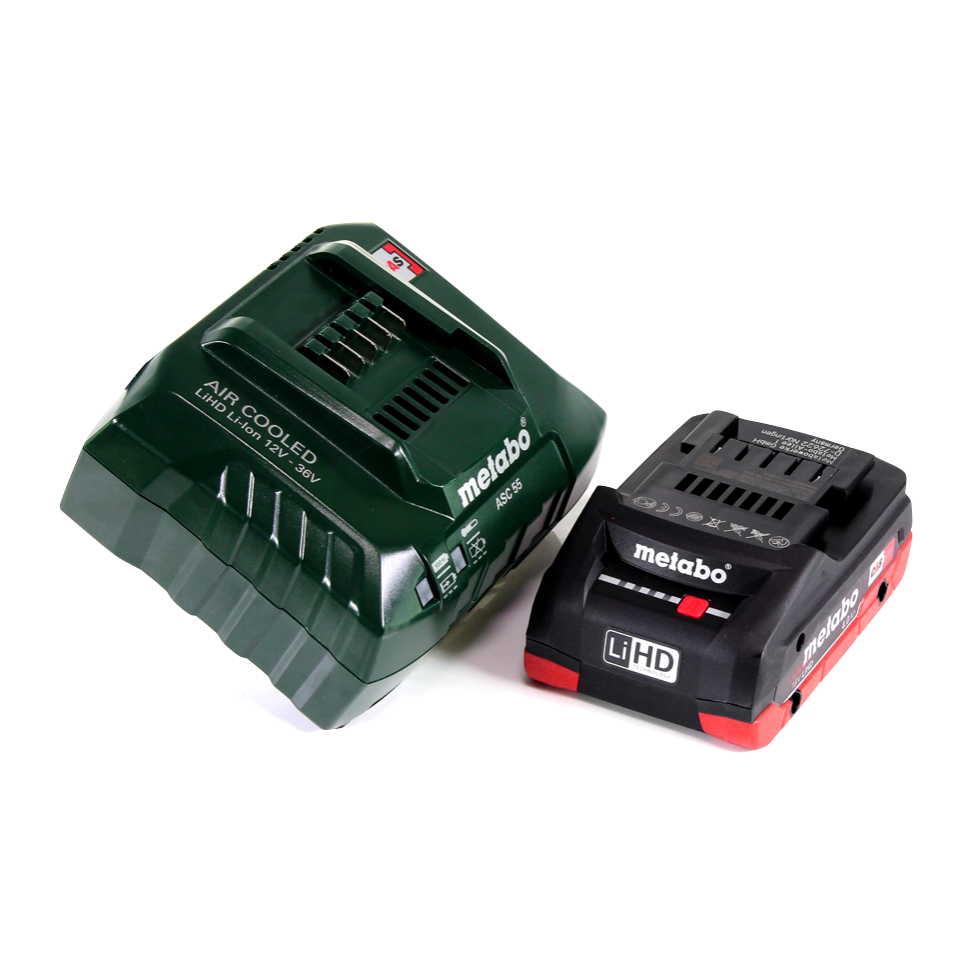 Cisaille à gazon et arbustes sans fil Metabo SGS 18 LTX Q 18 V + 1x batterie 4,0 Ah + chargeur + métaBOX