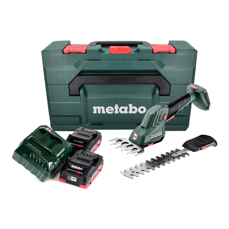 Metabo SGS 18 LTX Q Akku Gras und Strauchschere 18 V + 2x Akku 4,0 Ah + Ladegerät + metaBOX