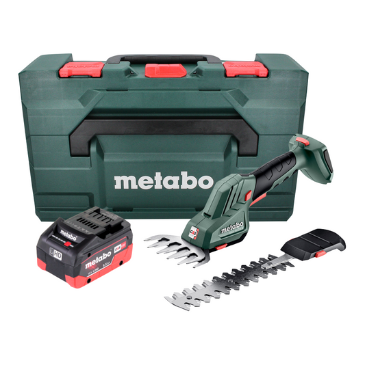 Cisaille à gazon et arbustes sans fil Metabo SGS 18 LTX Q 18 V + 1x batterie 5,5 Ah + metaBOX - sans chargeur