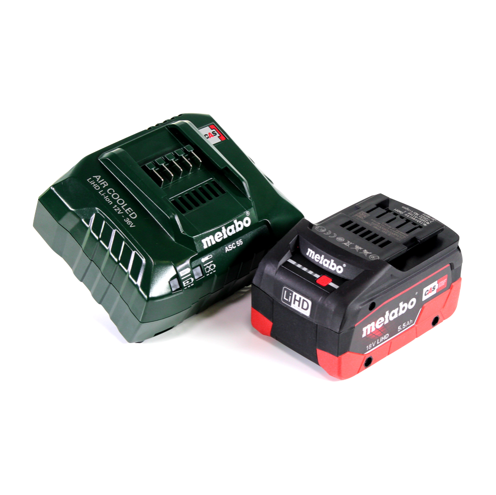 Cisaille à gazon et arbustes à batterie Metabo SGS 18 LTX Q 18 V + 1x batterie 5,5 Ah + chargeur + métaBOX