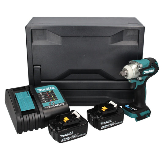 Makita DTW 300 SFX clé à chocs sans fil 18 V 330 Nm 1/2" brushless + 2x batteries 3,0 Ah + chargeur + Makbox