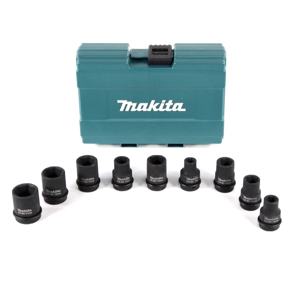 Makita DTW 300 SM1X Clé à chocs sans fil 18 V 330 Nm 1/2" sans balais + 1 batterie 4,0 Ah + chargeur + jeu d'écrous 9 pièces + Makbox