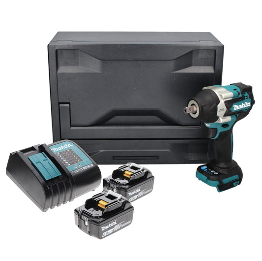 Makita DTW 701 SGX Akku Schlagschrauber 18 V 700 Nm 1/2" XPT Brushless + 2x Akku 6,0 Ah + Ladegerät + Makbox