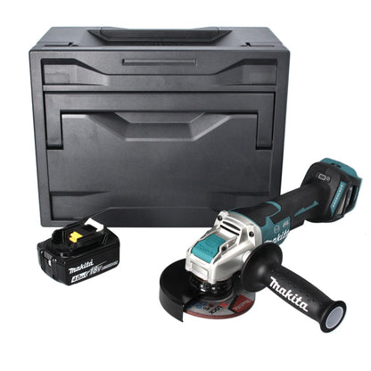 Makita DGA 519 M1X Meuleuse d'angle sans balais 18 V 125 mm X-Lock + 1x batterie 4,0 Ah + Makbox - sans chargeur