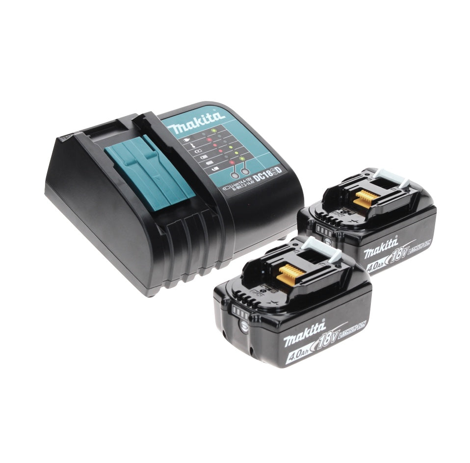 Meuleuse d'angle sur batterie Makita DGA 519 SMX 18 V 125 mm sans balais X-Lock + 2x batteries 4,0 Ah + chargeur + Makbox