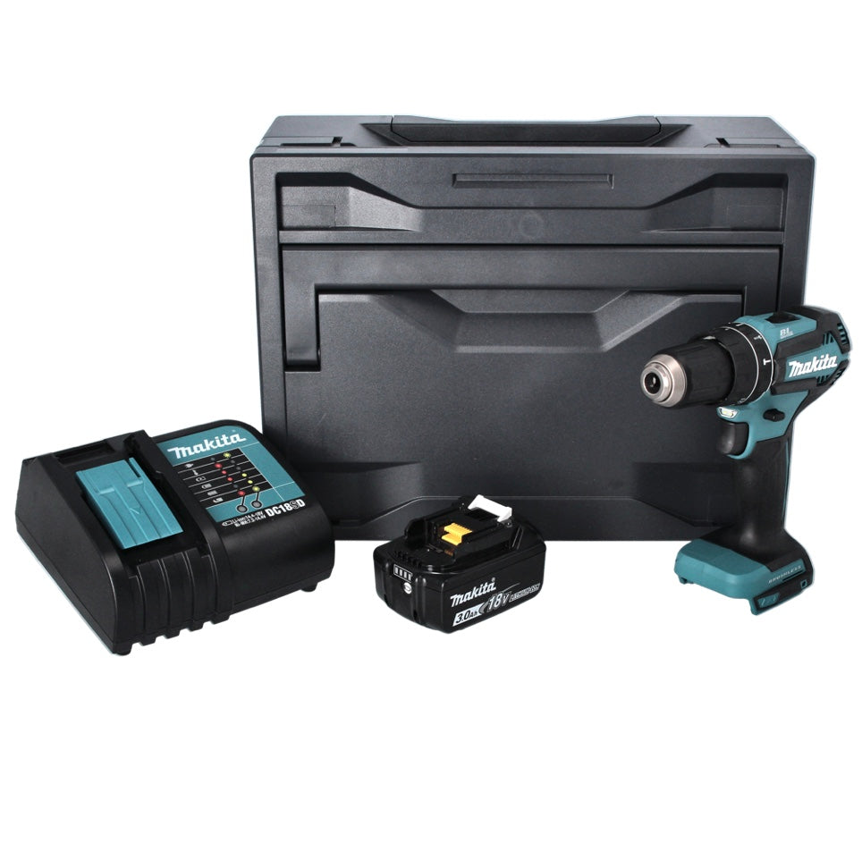 Makita DHP 485 SF1X Akku Schlagbohrschrauber 18 V 50 Nm Brushless + 1x Akku 3,0 Ah + Ladegerät + Makbox