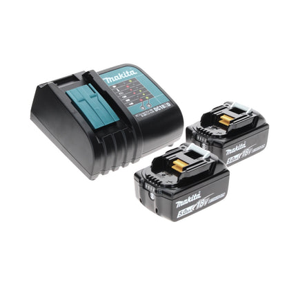 Makita DHP 485 STX perceuse à percussion sans fil 18 V 50 Nm sans balai + 2x batteries 5,0 Ah + chargeur + Makbox