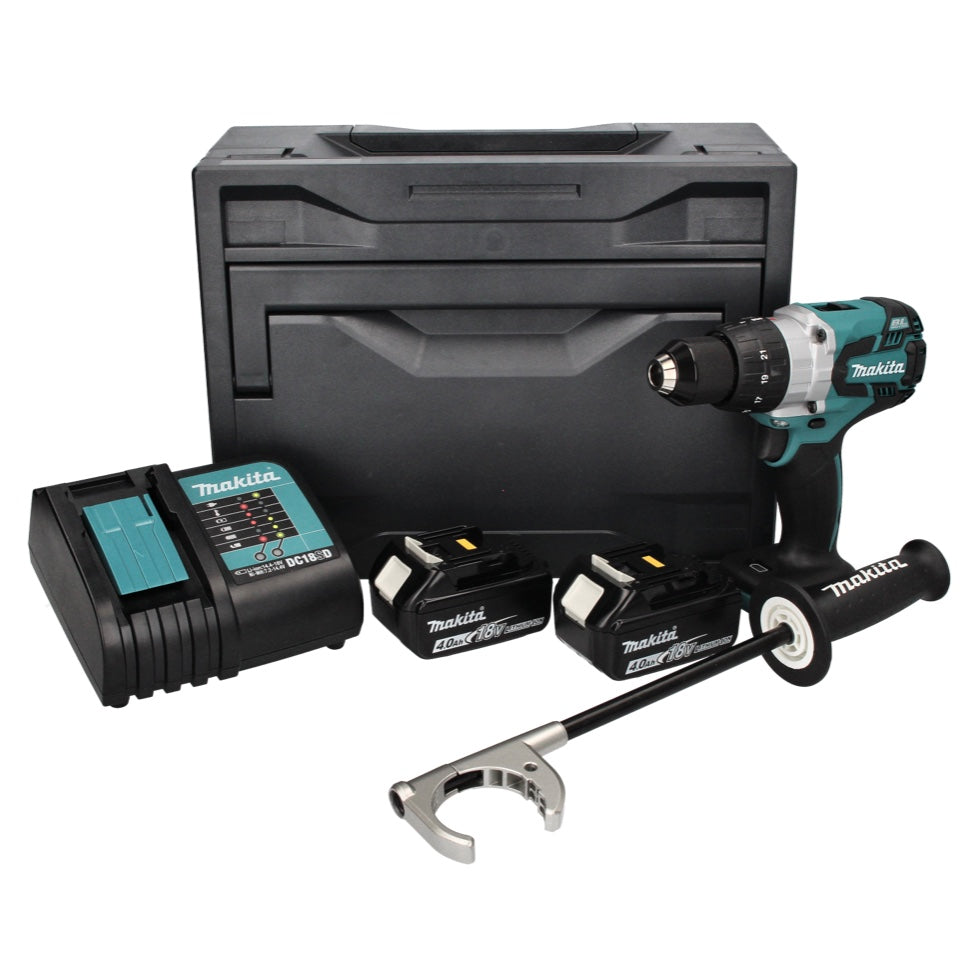 Makita DDF 481 SMX Akku Bohrschrauber 18 V 115 Nm Brushless + 2x Akku 4,0 Ah + Ladegerät + Makbox