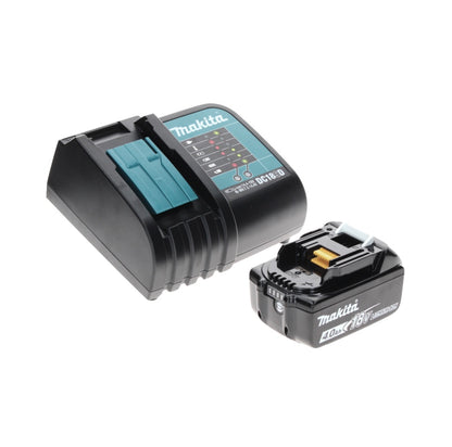 Makita DDF 481 SM1X perceuse-visseuse sans fil 18 V 115 Nm sans balais + 1x batterie 4,0 Ah + chargeur + jeu d'embouts et de perceuses 101 pièces + Makbox