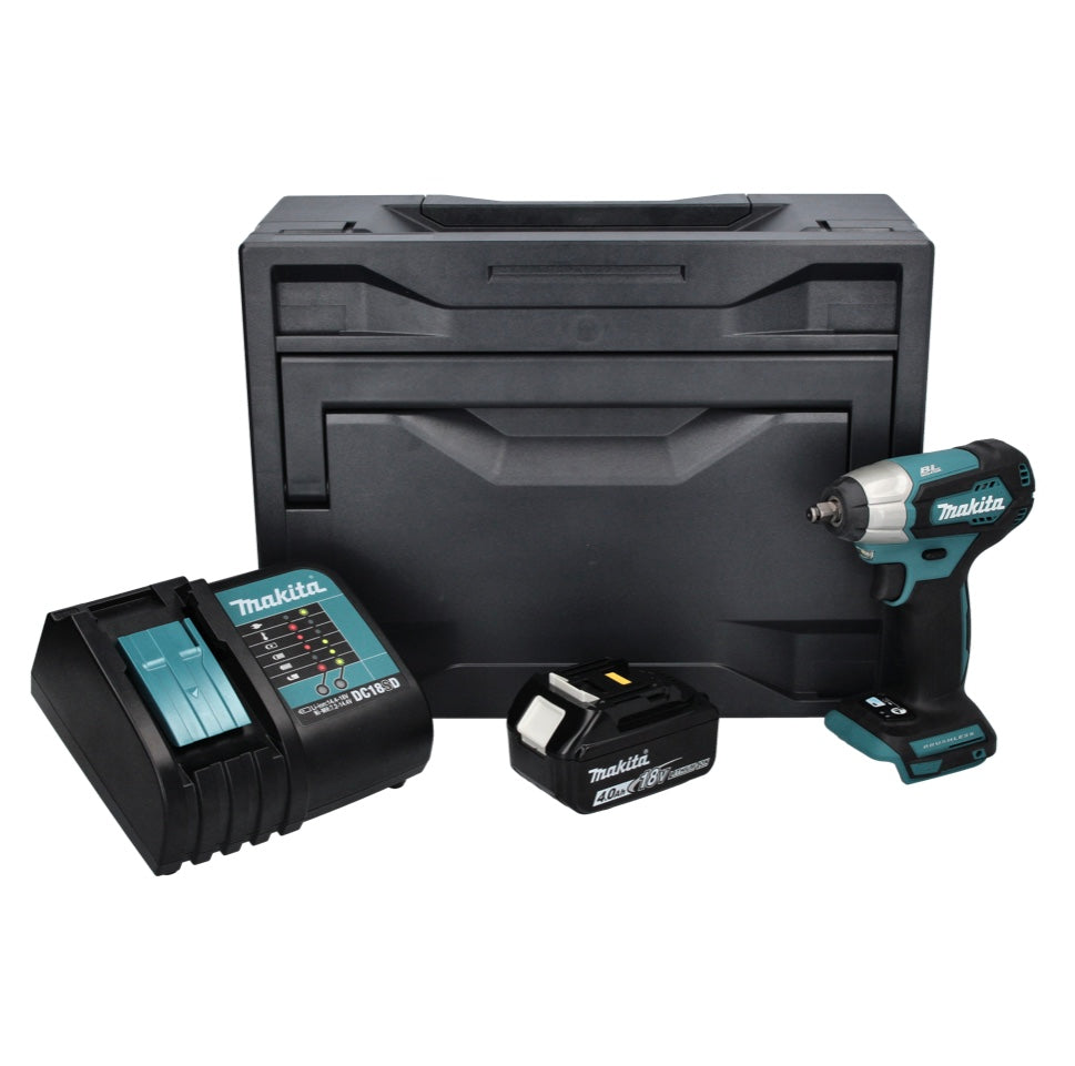 Makita DTW 180 SM1X clé à chocs sans fil 18 V 180 Nm 3/8" sans balai + 1x batterie 4,0 Ah + chargeur + Makbox