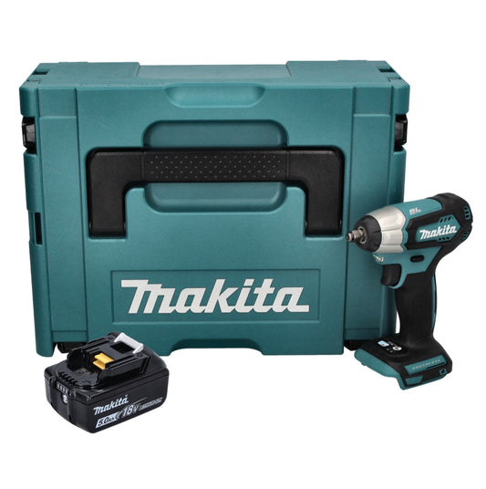 Makita DTW 180 T1J Clé à chocs sans fil 18 V 180 Nm 3/8" sans balais + 1x batterie 5,0 Ah + Makpac - sans chargeur