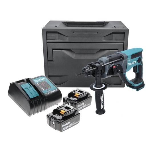 Makita DHR 202 SGX Akku Kombihammer 18 V 2,0 J SDS Plus + 2x Akku 6,0 Ah + Ladegerät + Makbox