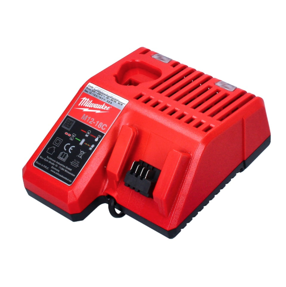 Kit de démarrage de batterie Milwaukee M18 B2 18 V 2x 2,0 Ah (2x 4932430062) + chargeur M12-18C 12 - 18 V (4932352959)