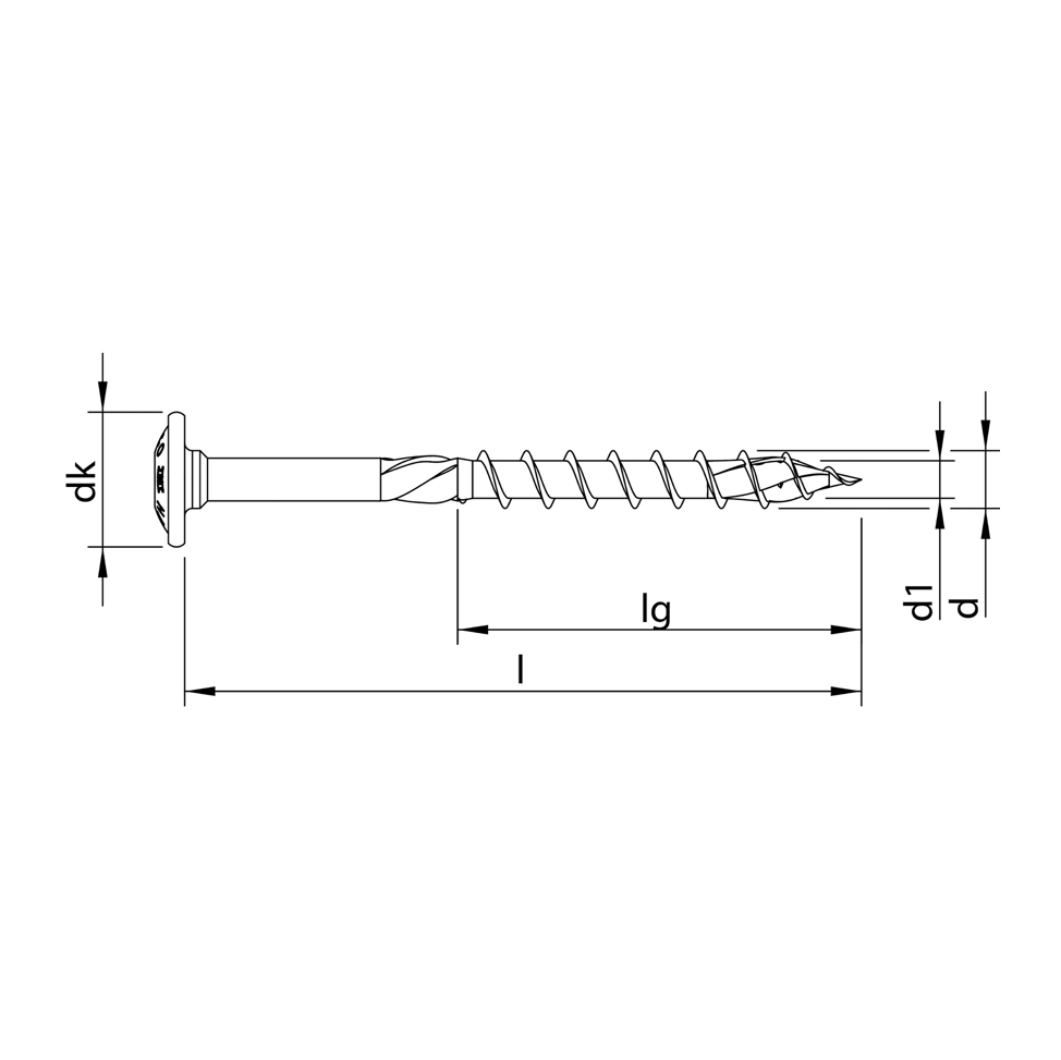 HECO TOPIX plus vis à bois professionnelles 6,0 x 140 mm 100 pièces (61151) vis à bois à filetage partiel, tête rondelle, entraînement en T, galvanisée bleue, A3K