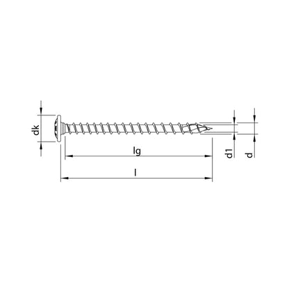 HECO TOPIX plus Profi Holzbauschraube 8,0 x 80 mm 50 Stück ( 61245 ) Vollgewinde Holzschraube, Tellerkopf,  T-Drive, verzinkt blau, A3K