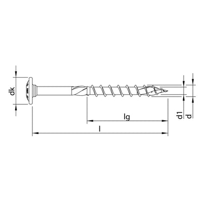 HECO TOPIX plus Profi Holzbauschraube 8,0 x 140 mm 50 Stück ( 61280 ) Teilgewinde Holzschraube, Tellerkopf,  T-Drive, verzinkt blau, A3K