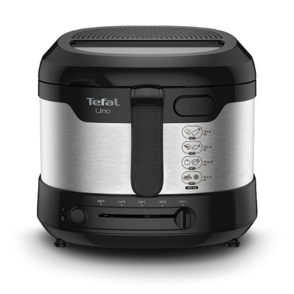 Tefal UNO FF215D30 friteuse 1475 watts 1,8 l volume 150 - 190 °C noir, acier inoxydable